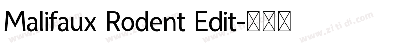 Malifaux Rodent Edit字体转换